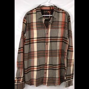 Prana Men’s  Cotton Long Sleeve Plaid Large